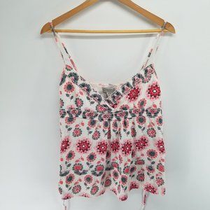 Duck Head Jeans Co. floral spaghetti strap top size M